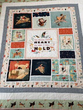 Handmade Quilt Dream World Emily Winfield Martin Whimsical Woodland Nursery Play
